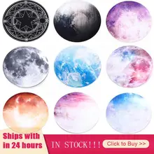 Round Mouse Pad Planet Series Mat Comfortable Desktop Non-slip Rubber Pad PC Mouse Pad Round Desk Gamer Gaming Mat For PC Laptop