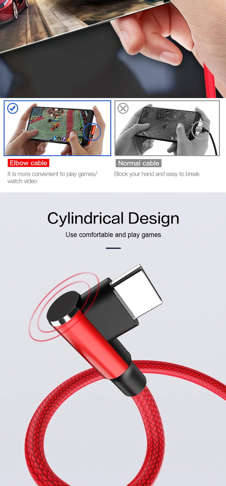 Micro USB кабель 3A быстрое зарядное устройство USB шнур Suntaiho 90 градусов локоть нейлоновая оплетка usb type c кабель для huawei Xiaomi samsung Honor