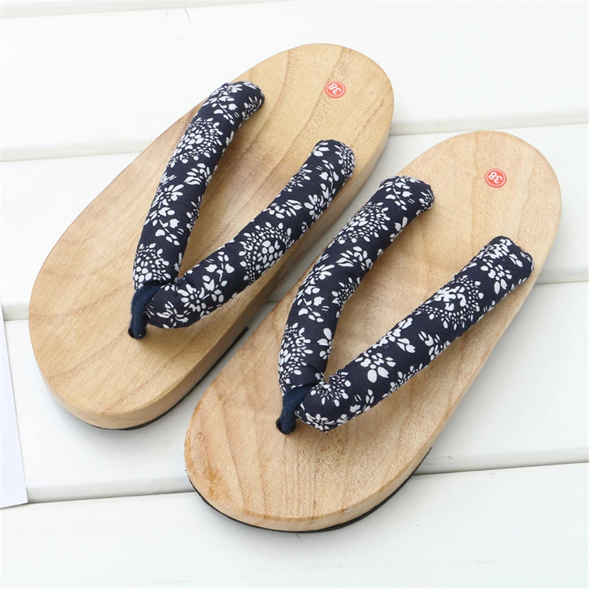 Geta/Вьетнамки в стиле унисекс Японские китайские сабо с круглым носком Пляжные