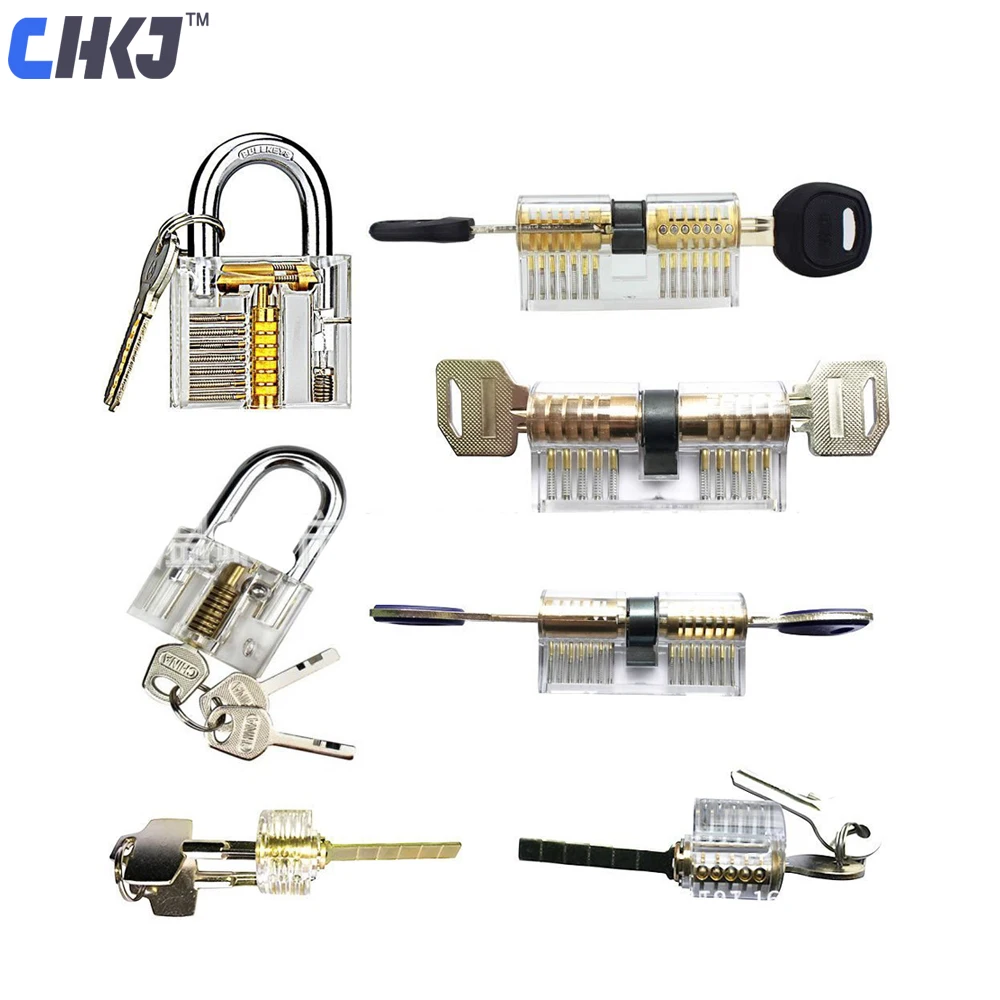 CHKJ 7 шт./лот прозрачные замки Комбинированные тренировочные слесарные