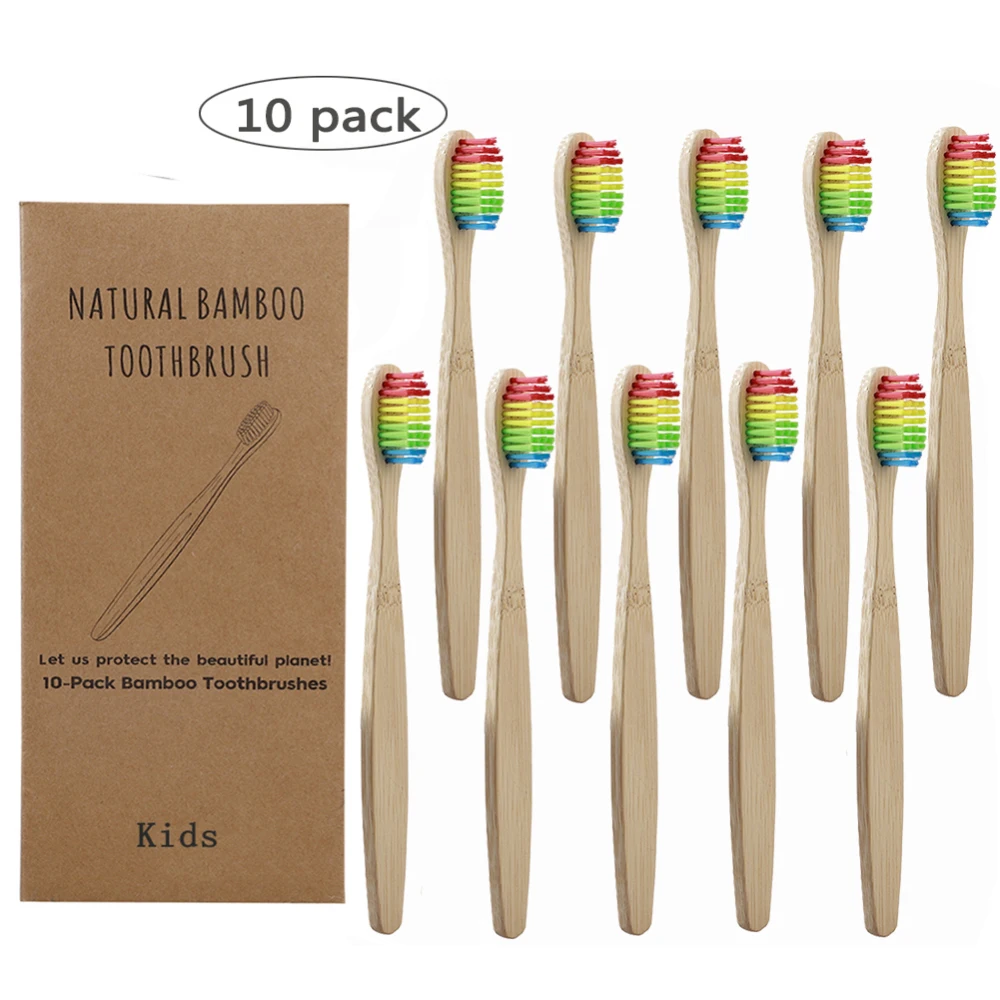 10 шт. детские бамбуковые зубные щётки|Зубные щетки| |