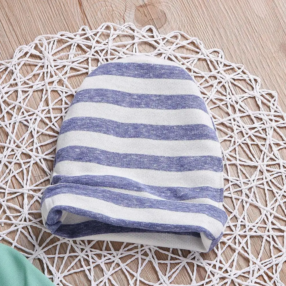 

Autumn Newborn Children 3 Piece Outfit Cotton Hooded Sweatershirt Striped Pants Girls Boys Set Clothes ropa bebe