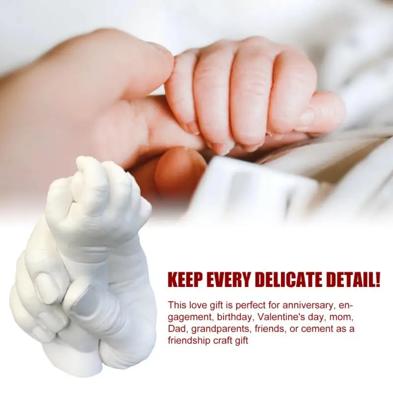 3D Handmade Mini Handprints Footprints Model Powder Gifts Mold DIY Hand Foot Casting Kit Clone Set Growth Memorial Baby | Дом и сад