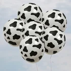 Латексные шары в виде животных, черные и белые гелиевые шары в форме коровы, украшение для дня рождения, фермы, воздушные шары в форме животных, 10 шт.
