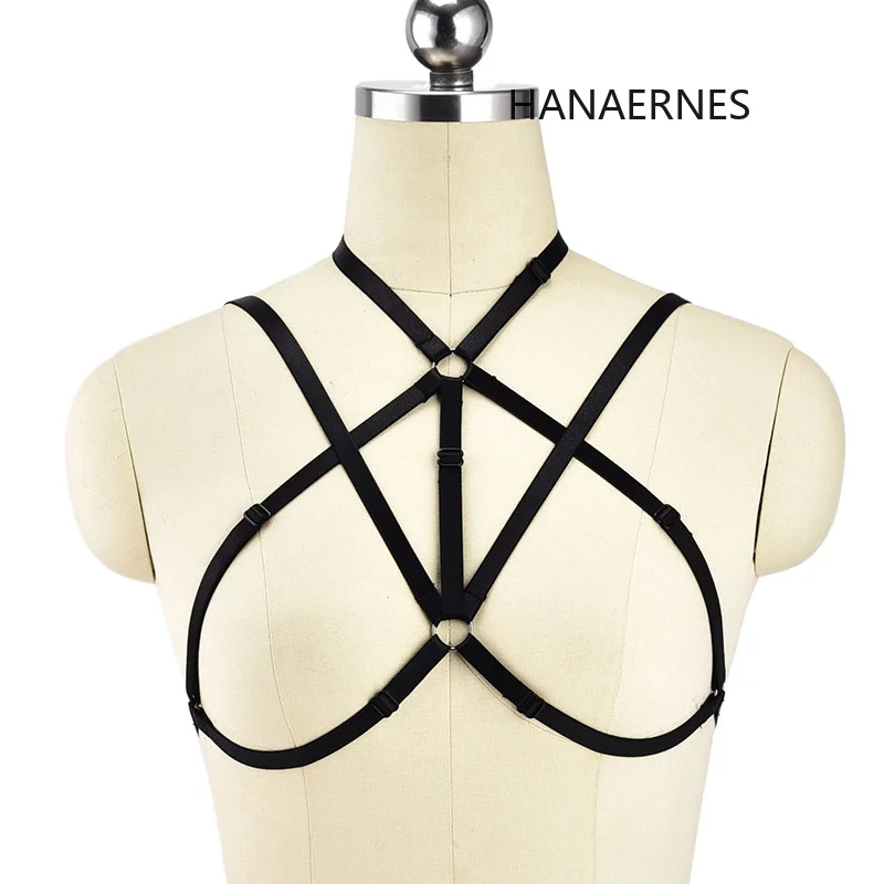 

Women Rave bra Body Harness Bra Chest Bondage Erotic Lingerie Cage Bra Festival Clothing Body cage Chain Harness Goth Clothes