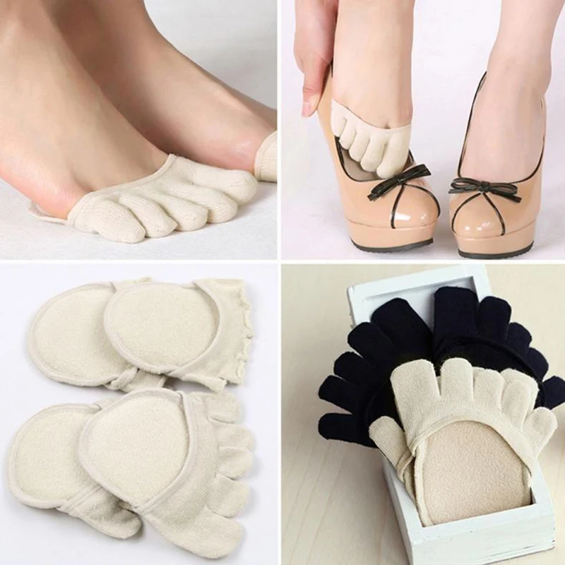 1PC Forefoot Care Cushion Foot Heels Inserts Tool Socks Fashion Cotton Pads One Size images - 6