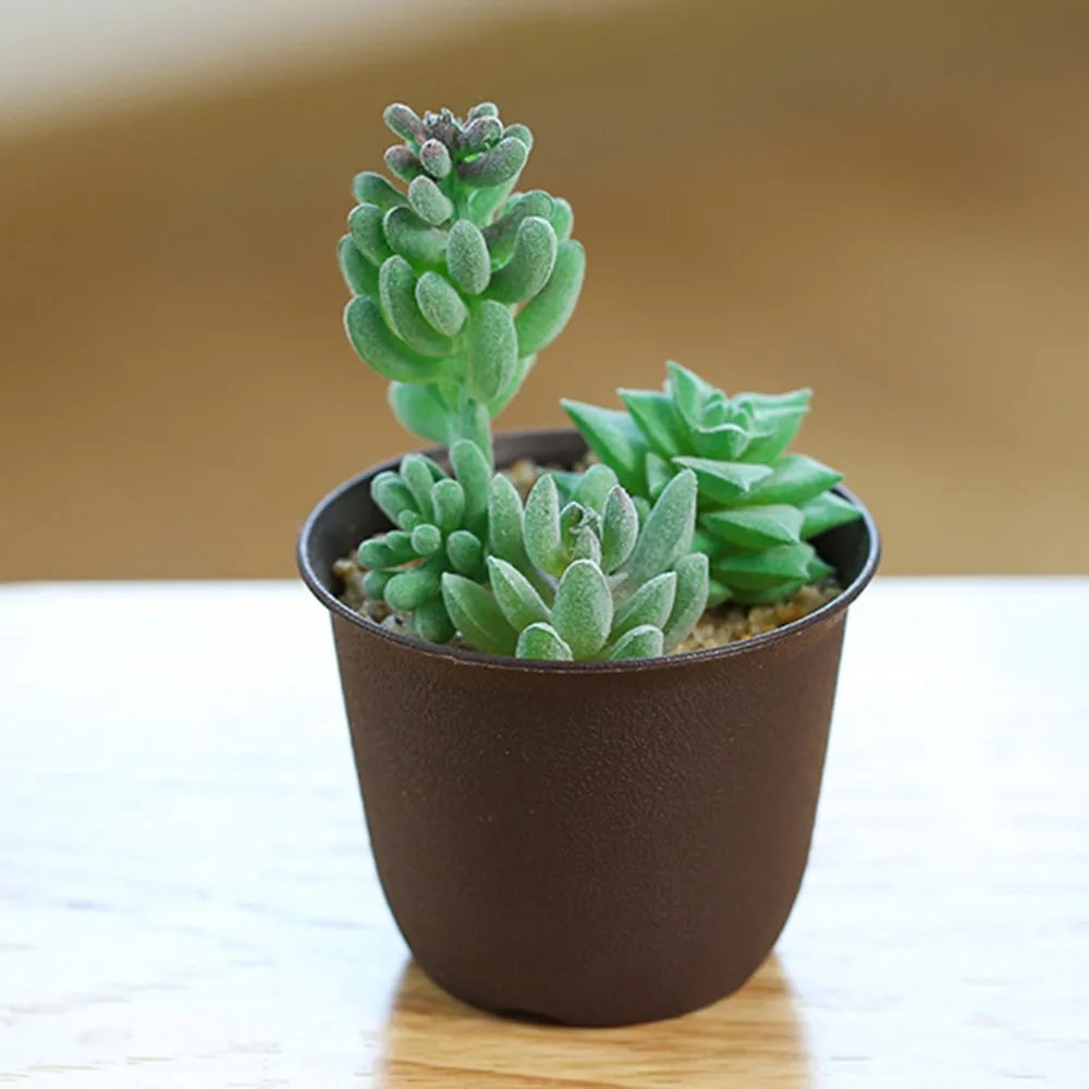 

Artificial Succulent Green Bonsai Small Tree Pot Fake Flower Potted Ornaments Lotus Landscape Garden Courtyards Arrange Decor