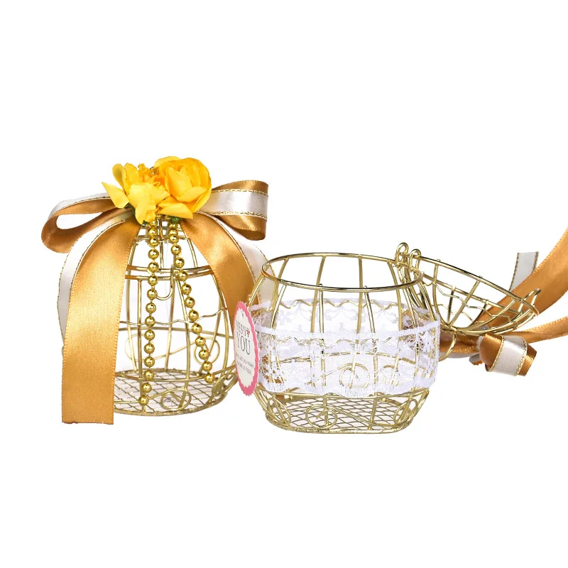 1 шт. европейская креативная коробка для конфет с птицами металлическая полая