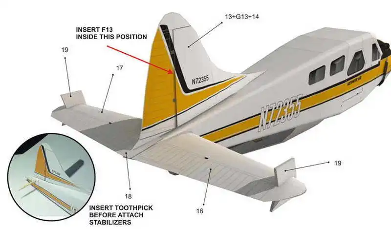 1:32 40 см DHC-2 Beaver Seaplane DIY 3D бумажная карточка модель Конструкторы строительные игрушки развивающие игрушки Военная Модель