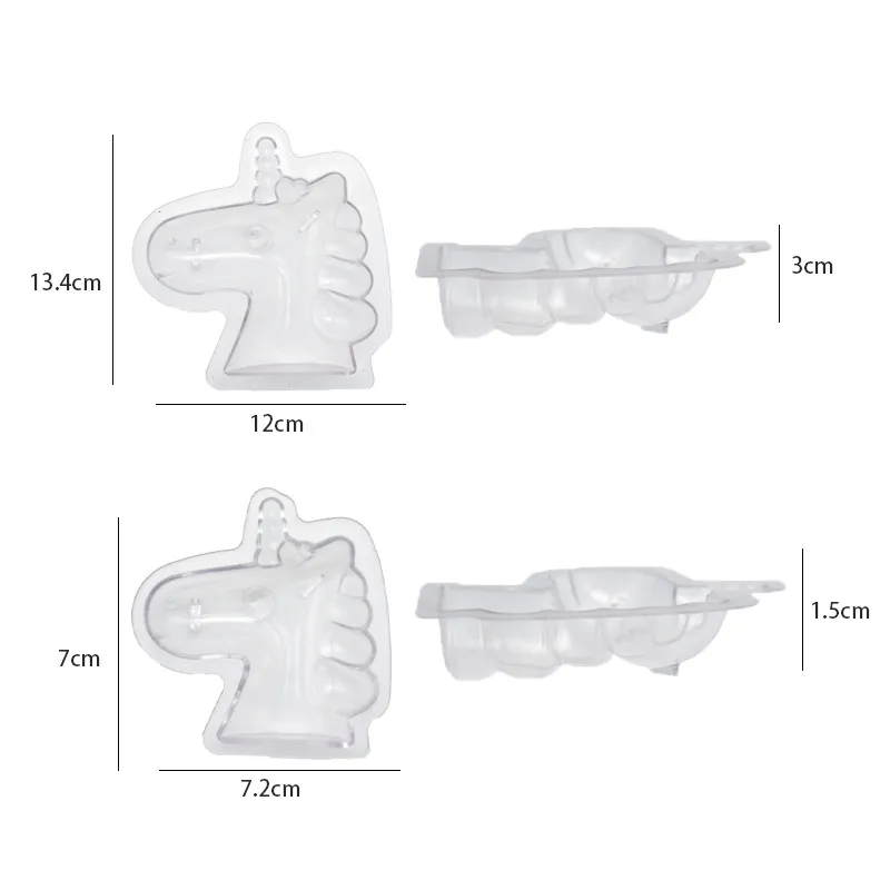 Пластиковая форма для шоколада 3D в форме единорога искусственные инструменты