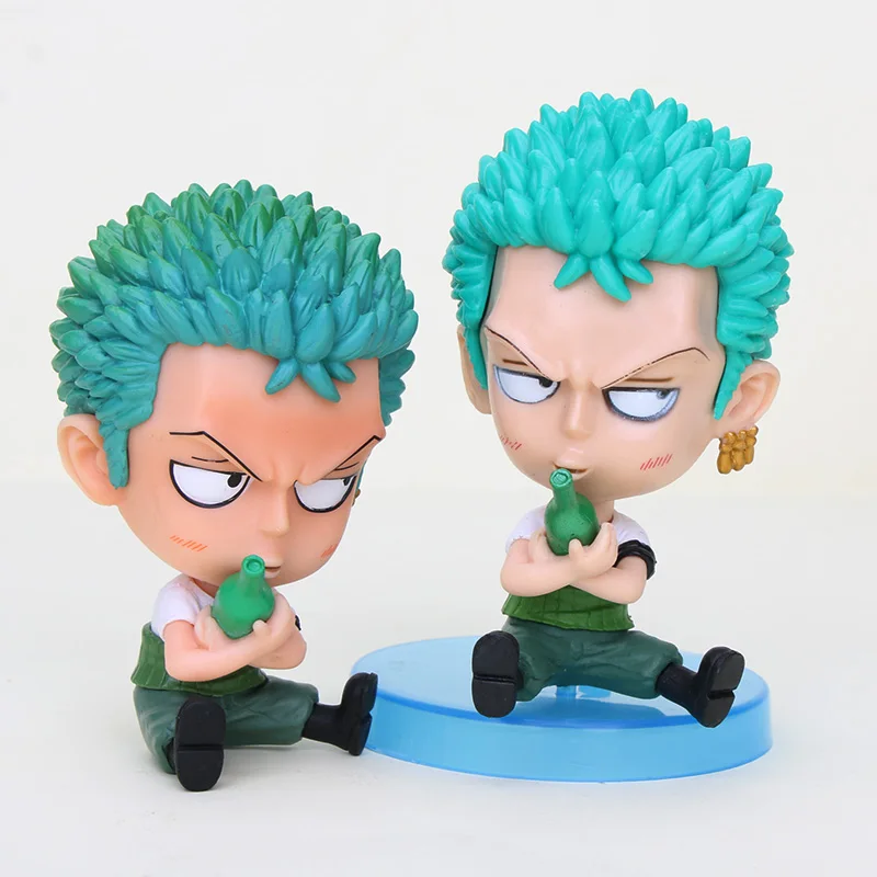 zoro Один кусок детство Сабо Луффи Ace Чоппер Sanji Roronoa Зоро GK Q сидя вер. Бутылка обнимающая ПВХ фигурка модель игрушки - Цвет: zoro