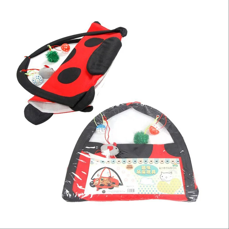 

Pet Cat Bed Cat Play Tent Toy Mobile Activity Playing Bed Cat Bed Pad Blanket House Pet Furniture House With Ball Dropshipping
