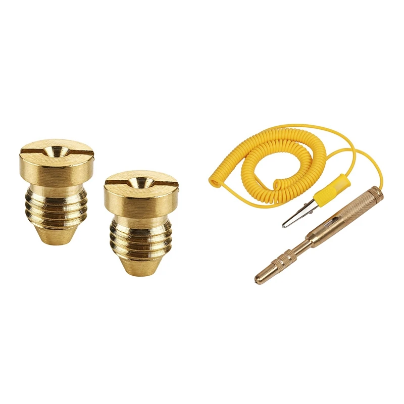 

2x 1.25 mm Foam Cannon Orifice Nozzle Tips, Thread Nozzle Tips 4000 Psi & 1x Car Electric Pen Electric Pen Test Pen