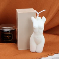 3d sexy lady body candle mould home decoration handmade slim woman body plaster wax soap epoxy art statue silicone mold