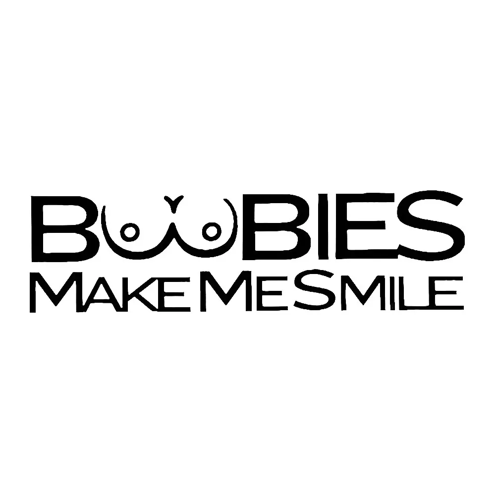 Boobies забавные буквы светоотражающие наклейки на окна автомобиля кузова стикеры