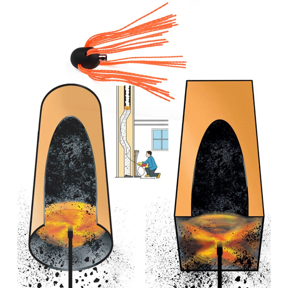 Алюминиевая щетка для подметания дымохода вращающаяся чистки набор