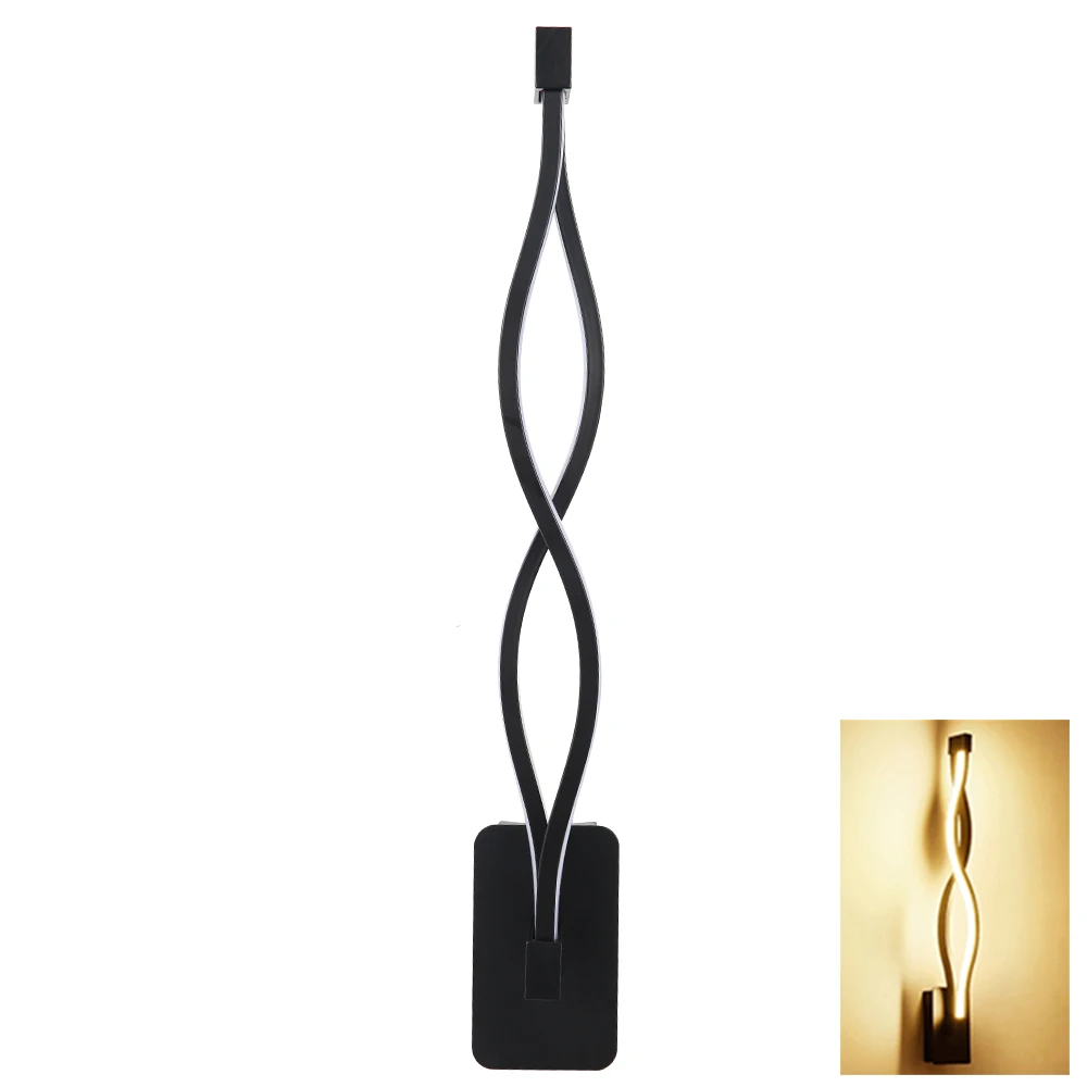 

Modern Minimalist Wall Lamps Living Room Bedroom Bedside 16W AC85V-265V LED Sconce black white Lamp Aisle Lighting decoration