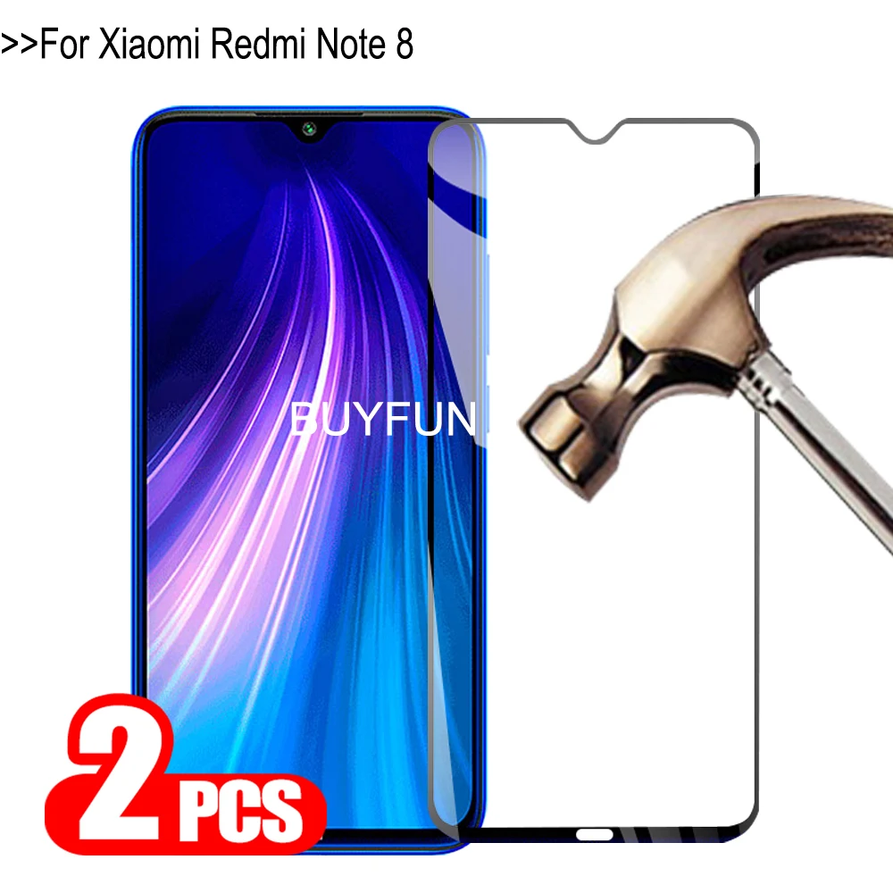 

2Pcs Full Cover Tempered Glass For Xiaomi Redmi Note 8 8T Phone Screen Protector Film Safety Glas On For Xiami Redmy Note 8 Pr