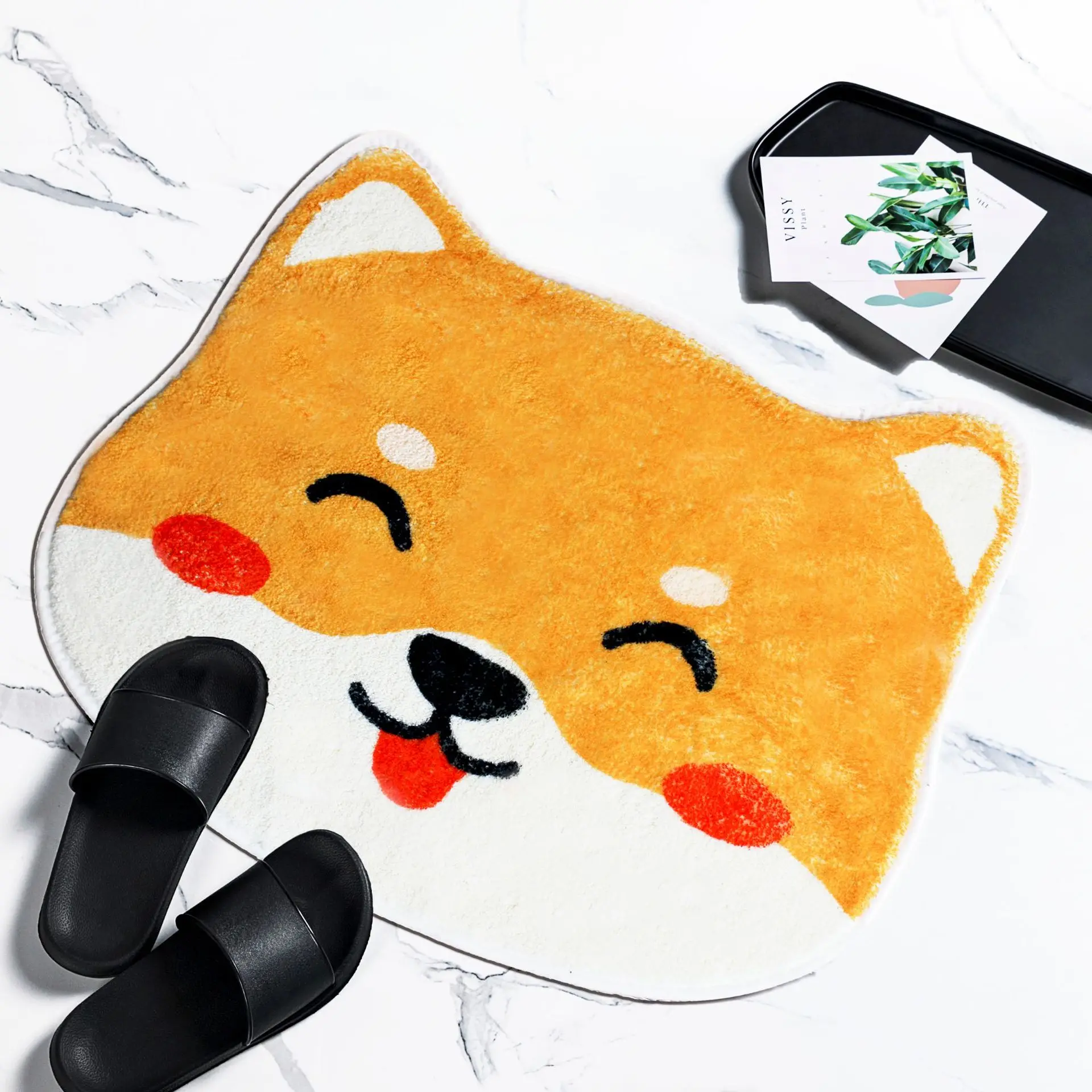 

Japanese style household carpet living room bedroom cartoon floor mat bathroom toilet cute animal absorbent non-slip mat
