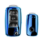 Новый мягкий чехол для автомобильных ключей из ТПУ, полное покрытие для Volkswagen Polo Golf Passat Beetle Caddy T5 Up Eos Tiguan Skoda A5 SEAT Leon Altea