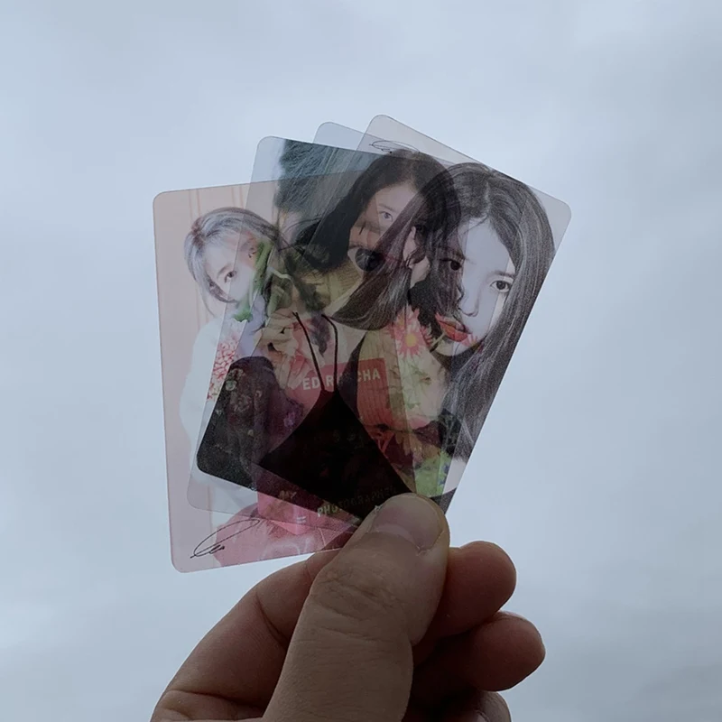4 шт./компл. IU Ji Eun прозрачная Фотокарта Новые поступления хорошее качество ПВХ