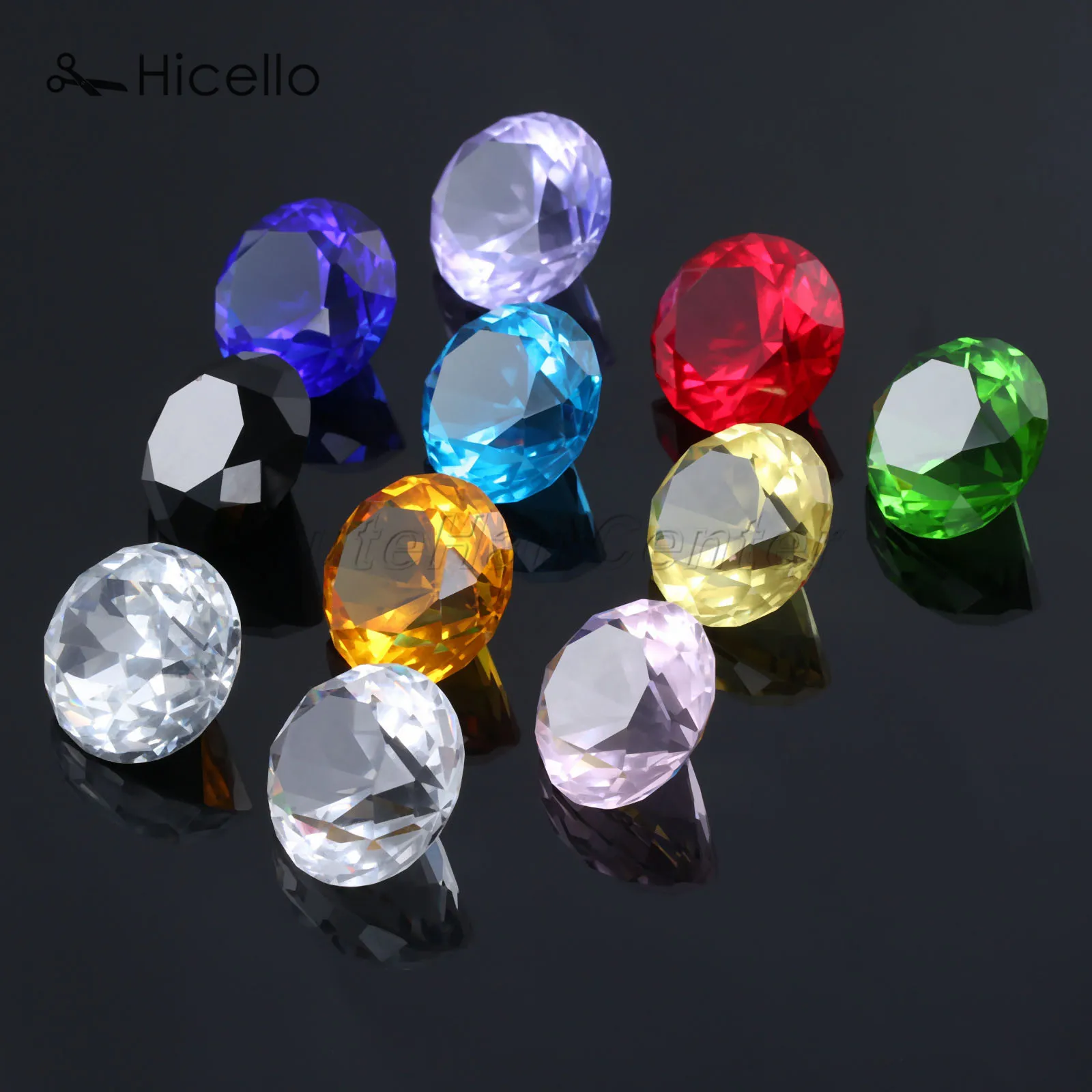 Кристаллический бриллиант K9 стразы стеклянное гигантское украшение 30 мм