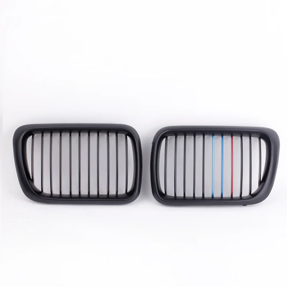 Автомобильные Передние решетки 2 шт Матовый Черный m-цвет Передняя решетка для BMW