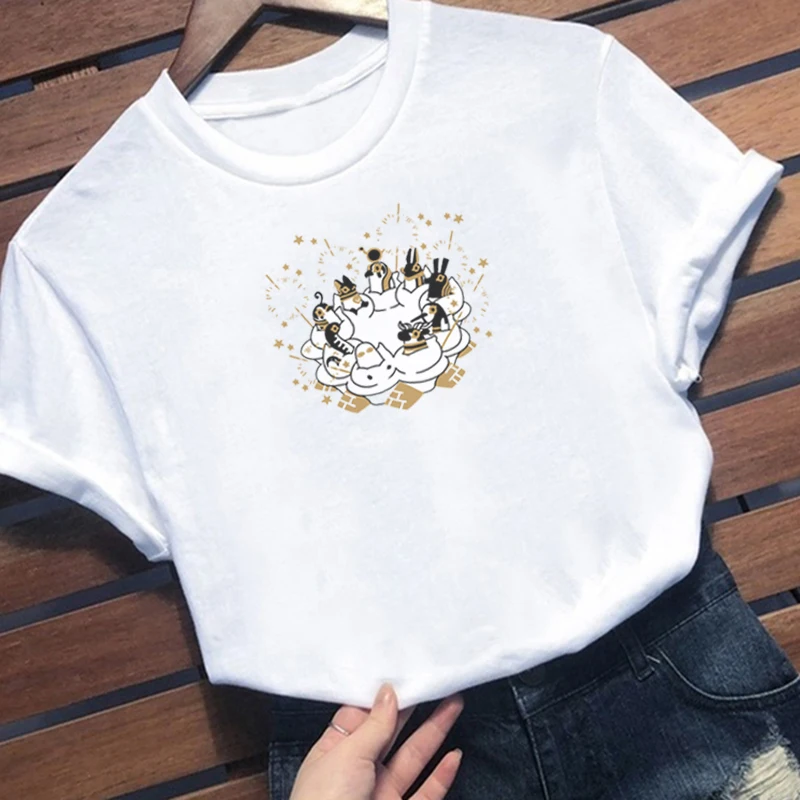 Летние футболки с японским аниме египетские боги повседневные милые принтом