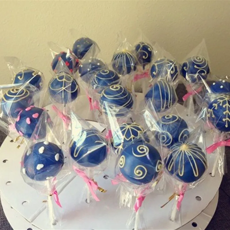 100 шт./компл. Подарочный упаковочный пакет пластиковый для упаковки хлеба печенья