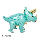 Большие фольгированные шары в форме динозавра 4D, зеленый динозавр, стоящий дракон, украшение для дня рождения, Детские принадлежности, игрушка для мальчиков, 1 шт.