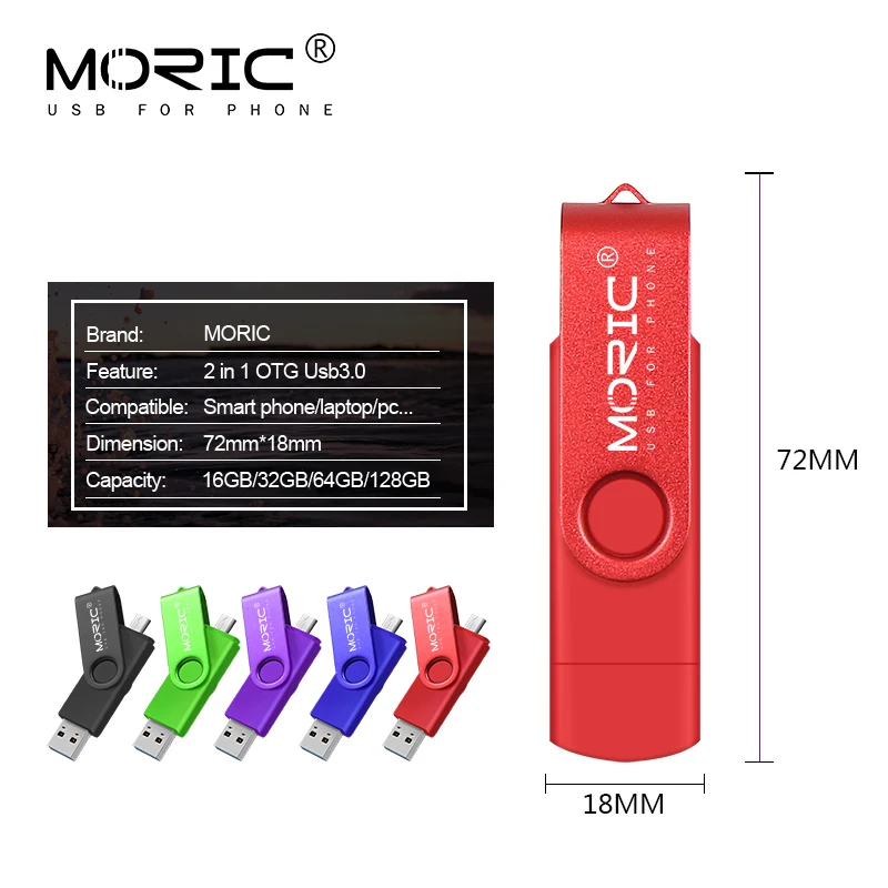 

Moric 3.0 USB Flash Drive 256GB Usb 3.0 OTG Pen Drive 128GB 64GB 32GB Pendrive USB Stick for OTG Devices/PC