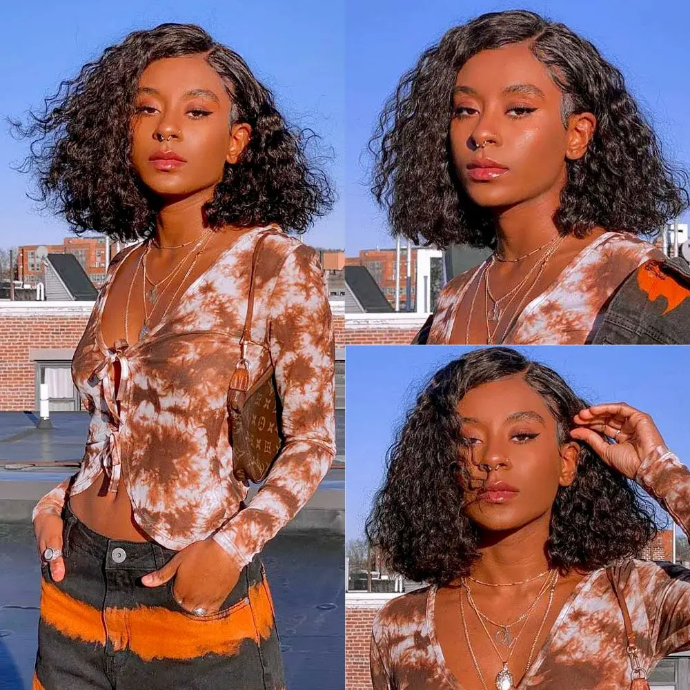 Волнистые кружевные передние человеческие волосы парики с детскими волосами 150%