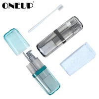 oneup travel wash cup portable travel toiletries toothpaste toothbrush partition storage box outdoor bathroom accessories sets