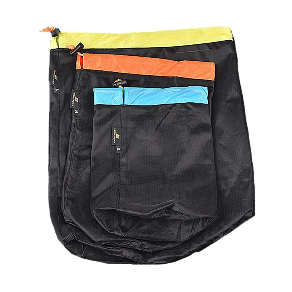 

Сверхлегкая Спортивная Сетчатая Сумка для хранения вещей для кемпинга мешок на завязках сумка для хранения дорожный Органайзер инструмент...