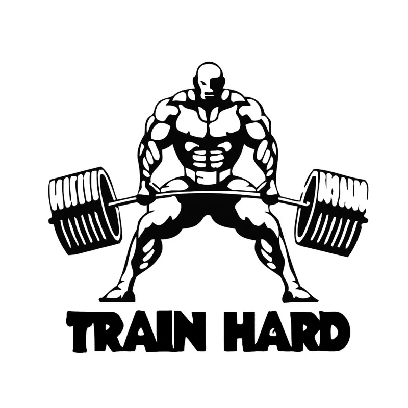

16 x 14cm Car Stickers Fun Fitness Training Hard Bodybuilding Decorative Car Stickers Waterproof PVC Graphics