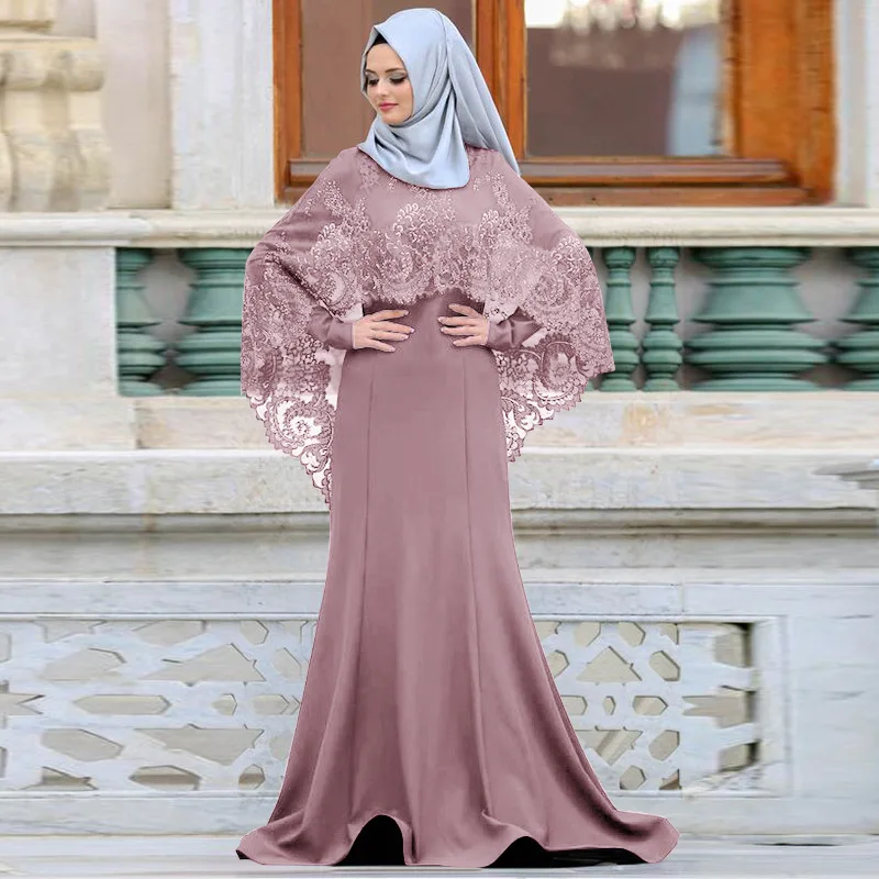 WEPBEL Fahsion мусульманское платье Дубай народный обычай abaya Slim Fit сплошной комплект из