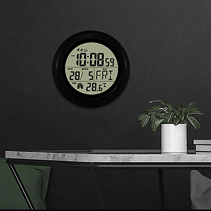 

Multi-Functional Electronic Digital Clock Calendar Double Alarm Mute Temperature Time Watch Wall Decor For Home Kitchen Office