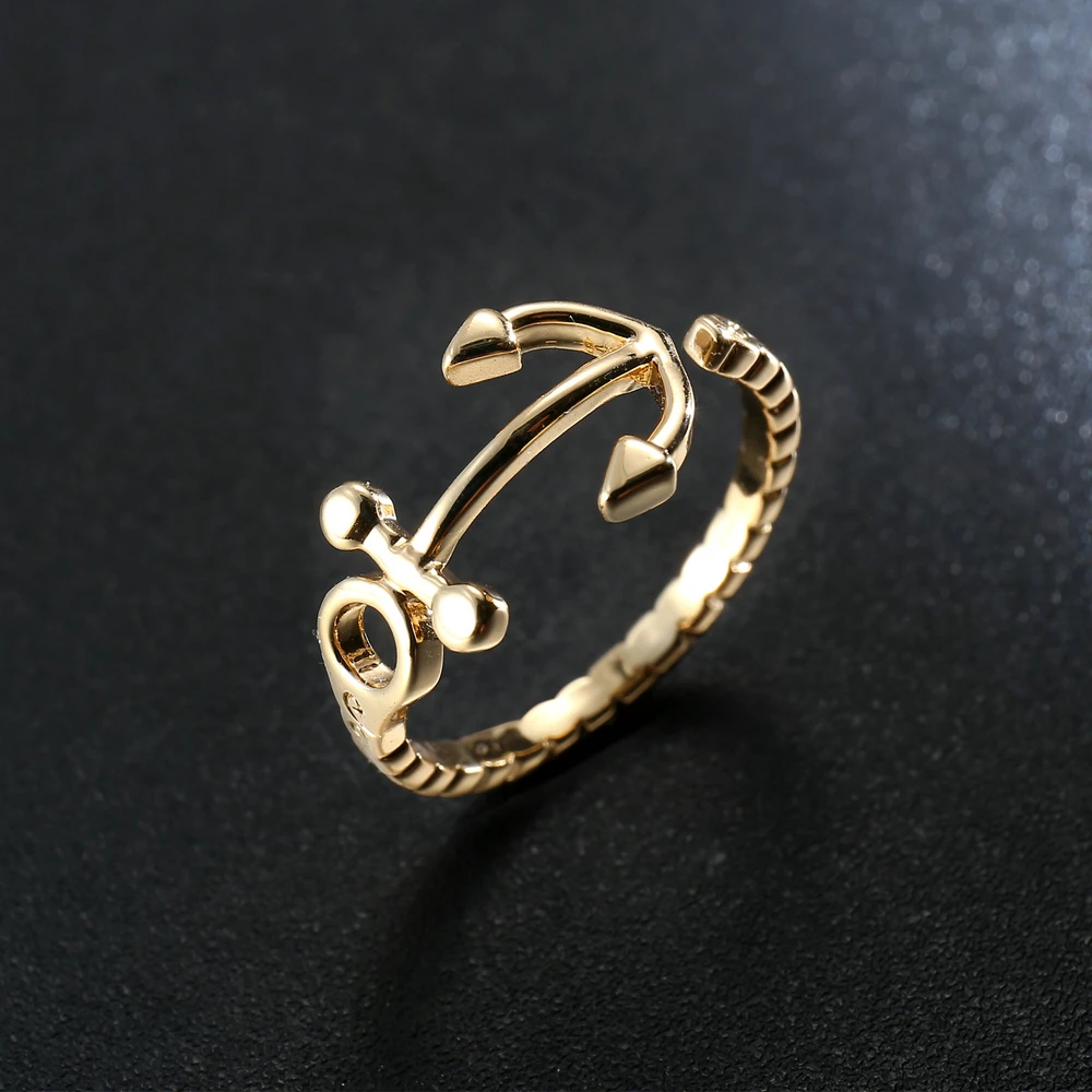 По выгодной цене с доставкой регулируемые Якорь кольцо для женщины любят