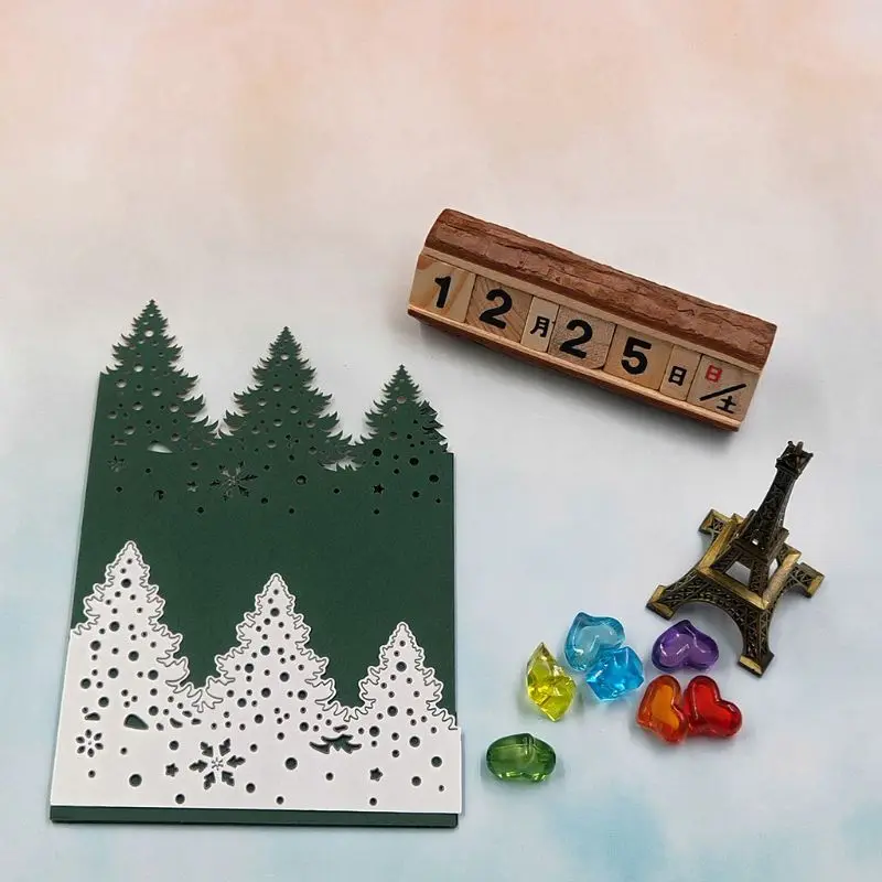 

Carbon Steel Christmas Tree Pattern Cutting Die Embossing Stencil Mold For DIY Art Handcraft Scrapbook Card Decor Tool