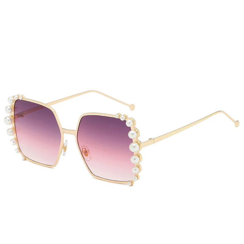 Горячие SHEN NUO 2 серии люксовый бренд ray bann поляризованные жемчужные готические солнцезащитные очки для женщин поляризованные очки квадратное зеркало - Цвет линз: Фиолетовый