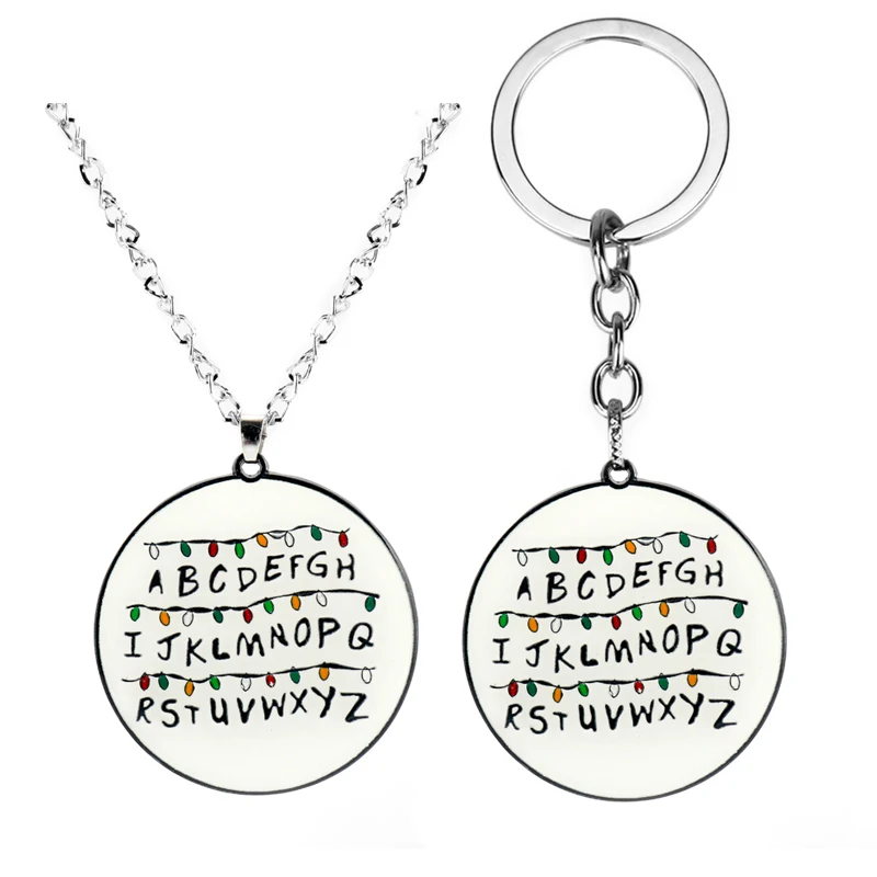 

TV Show RIVERDALE 26 Letters Pendants Necklaces Round Metal Choker Jewelry Collares Trinket Key Chain Necklace Men Women Gift