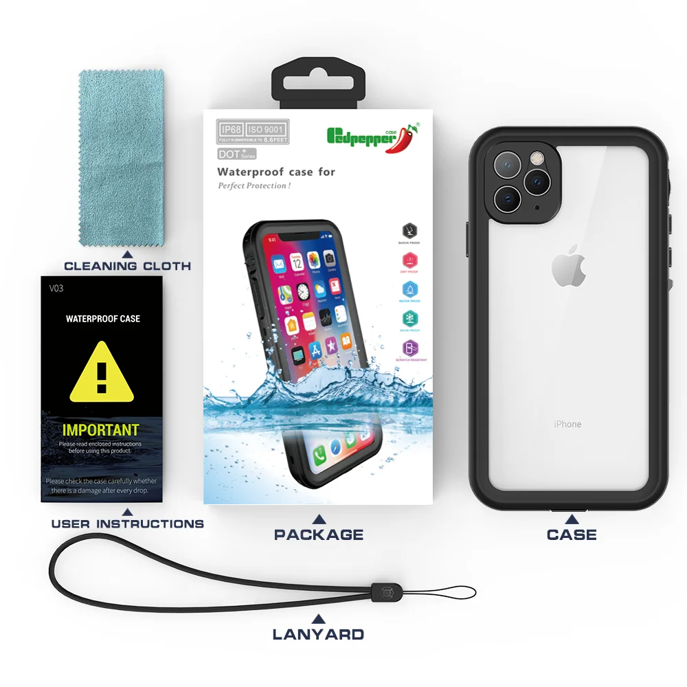Для Apple iphone 11 Pro Max XS XR оригинальный Redpepper водонепроницаемый IP68 Подводный 2m Life