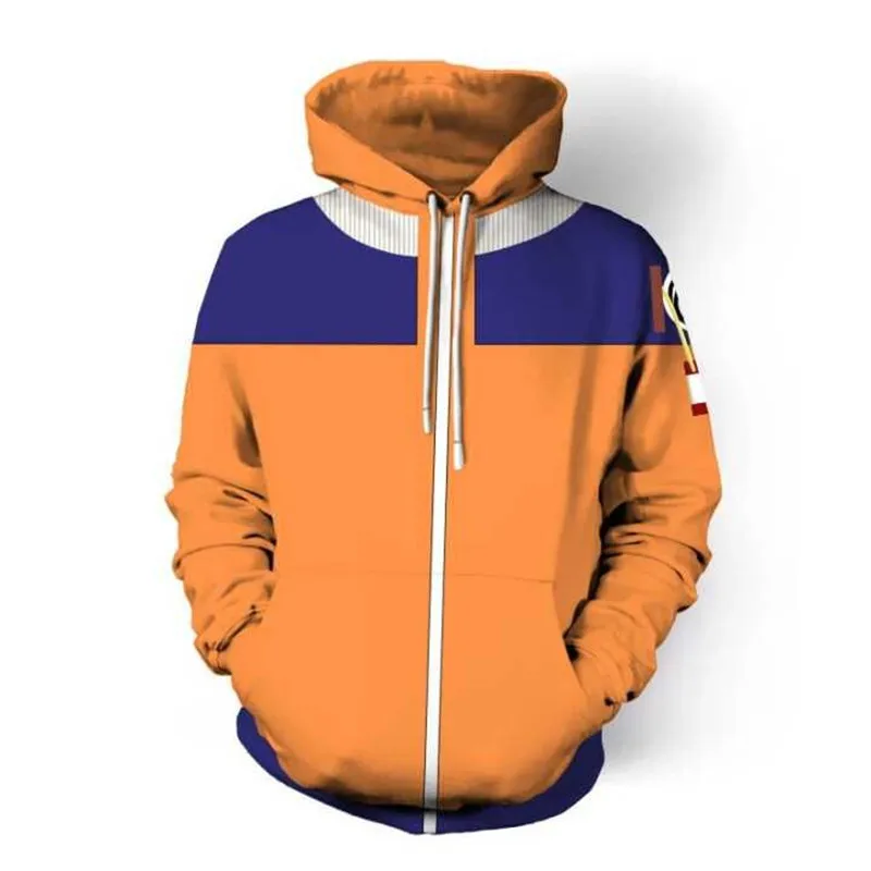 Cosplay Naruto: Shippuden Uzumaki Naruto Hoodie Naruto Uchiha Itachi Anime Costume 3D Printed Zip Hooded Sweatshirt Jacket