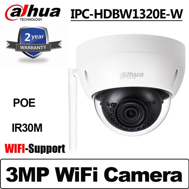 Беспроводная ip камера Dahua с поддержкой Wi Fi POE IP67 слот для SD карты ИК 30 м IK10|Камеры