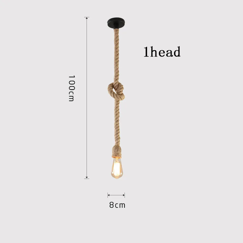 Подвесной светильник подвесной винтажная промышленная пеньковая веревка ретро