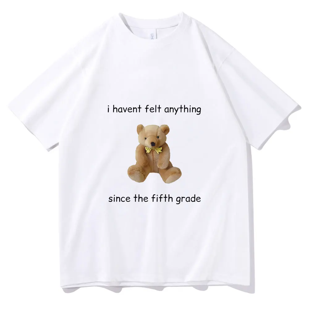 

Bear Print T Shirt Men Women Short Sleeve Harajuku Fashion Clothes