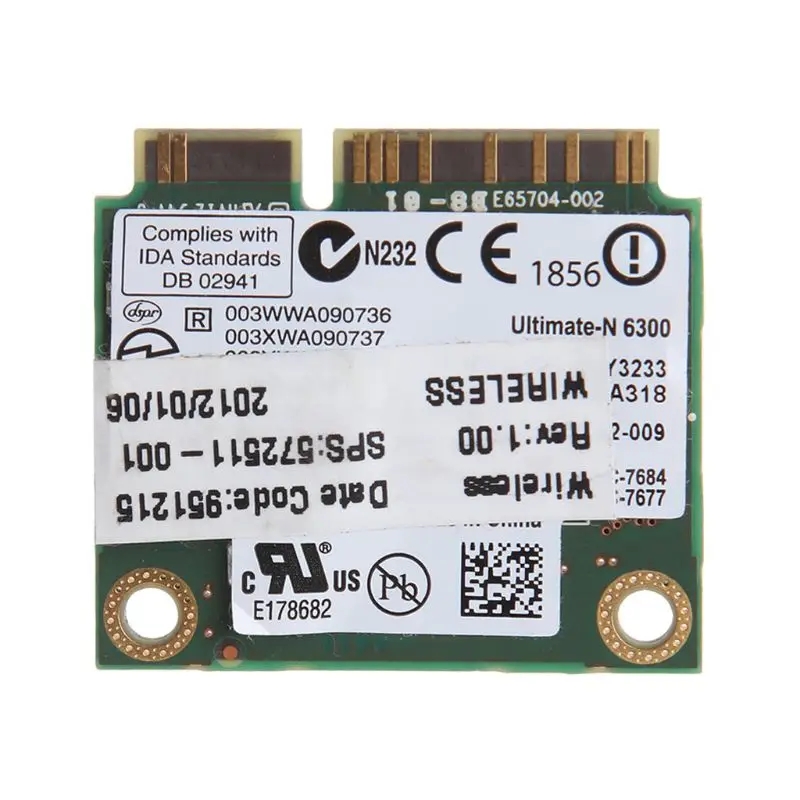 Двухдиапазонный 6300AN Половина мини PCIe для In tel беспроводной Wifi карты 450M H P 8770w 8760w