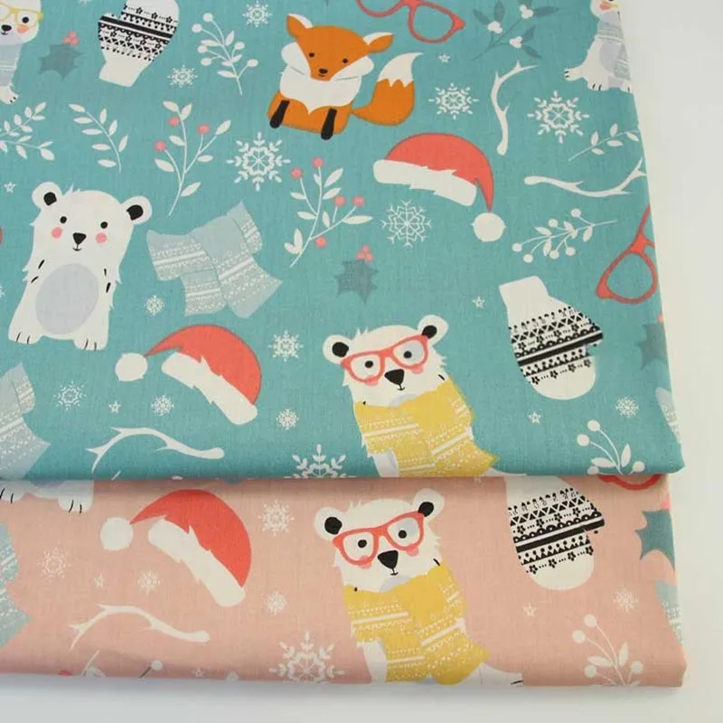 100% хлопчатобумажная саржевая ткань мультяшное животное одежда сделай сам платье