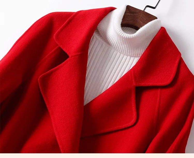 Высококачественное пальто с полосками 2020 новый стиль двустороннее кашемировое