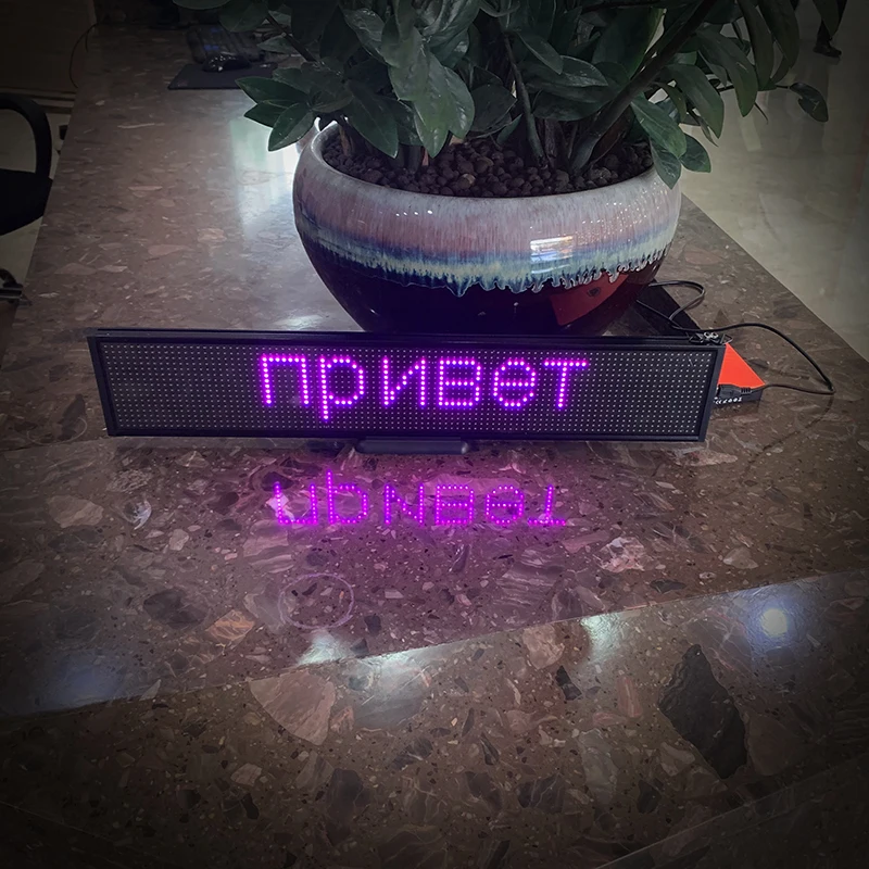 P5 34CM Ultra Thin LED Message Board Business Scrolling Display Screen Working with Smartphone and Tablet Programmable Sign |